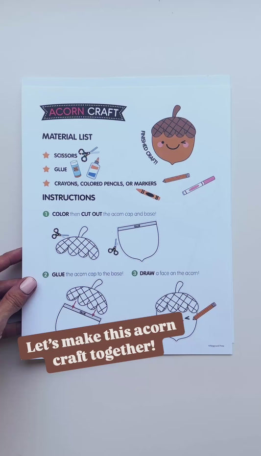 Smiley Acorn Fall Craft