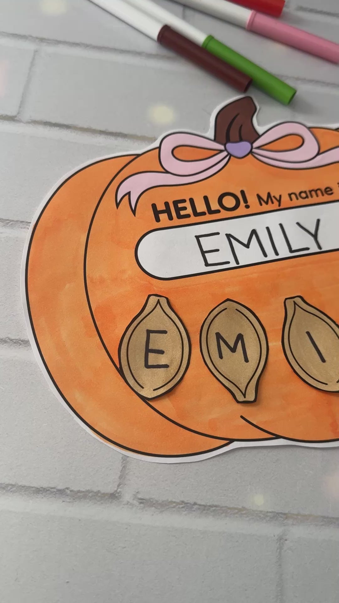 Pumpkin name craft