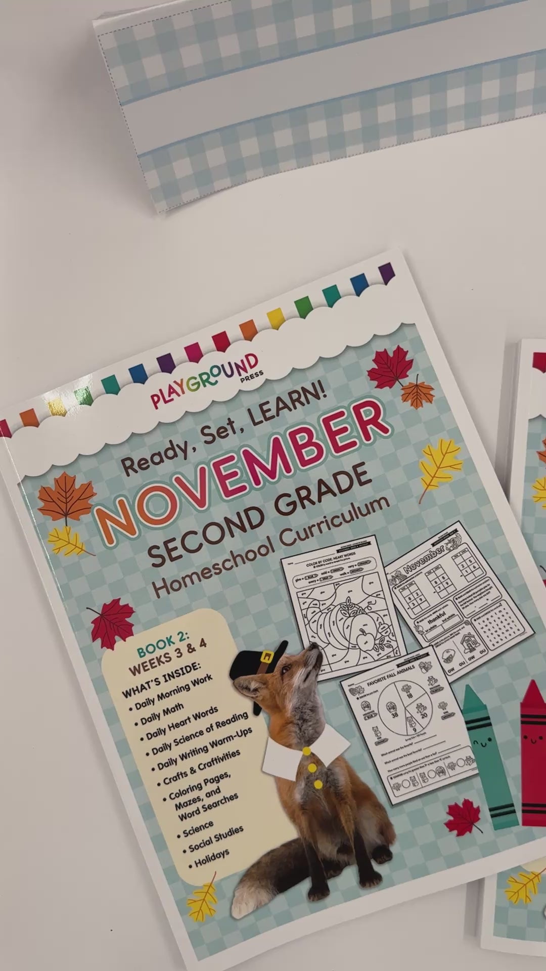 Printable Second Grade November Homeschool Curriculum Bundle
