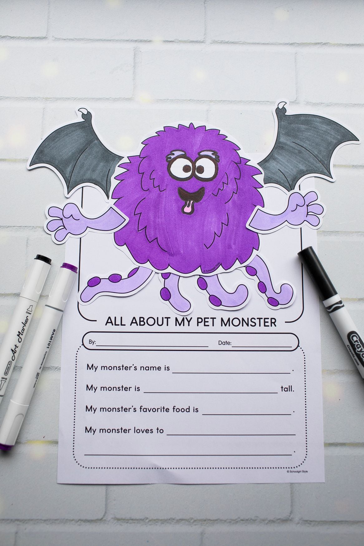 Printable My Pet Monster Craftivity