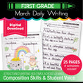 Load image into Gallery viewer, Printable First Grade March Daily Writing
