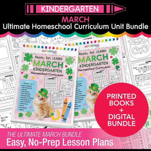 Ultimate Kindergarten March Homeschool Curriculum Bundle