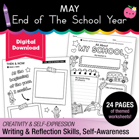 Printable No-Prep End-Of-Year Keepsake Pack: Crafts, Writing & Activities (PreK-3)
