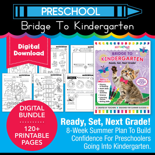 Printable Bridge To Kindergarten Digital Summer Workbook