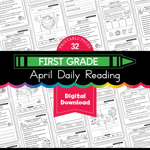 Printable First Grade April Daily Reading