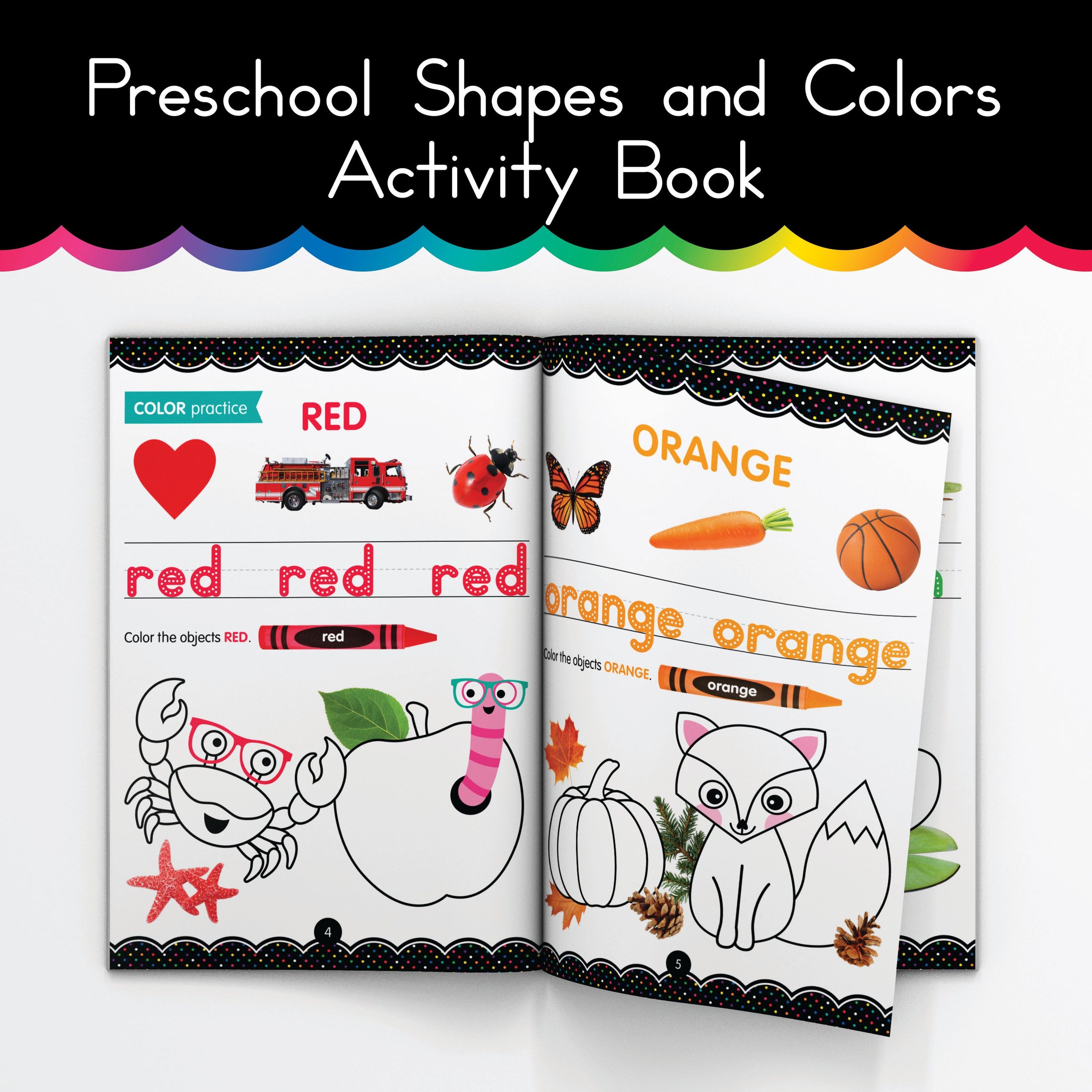 Preschool Shapes and Colors Activity Book