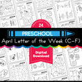 Load image into Gallery viewer, Printable Preschool April Letter of the Week
