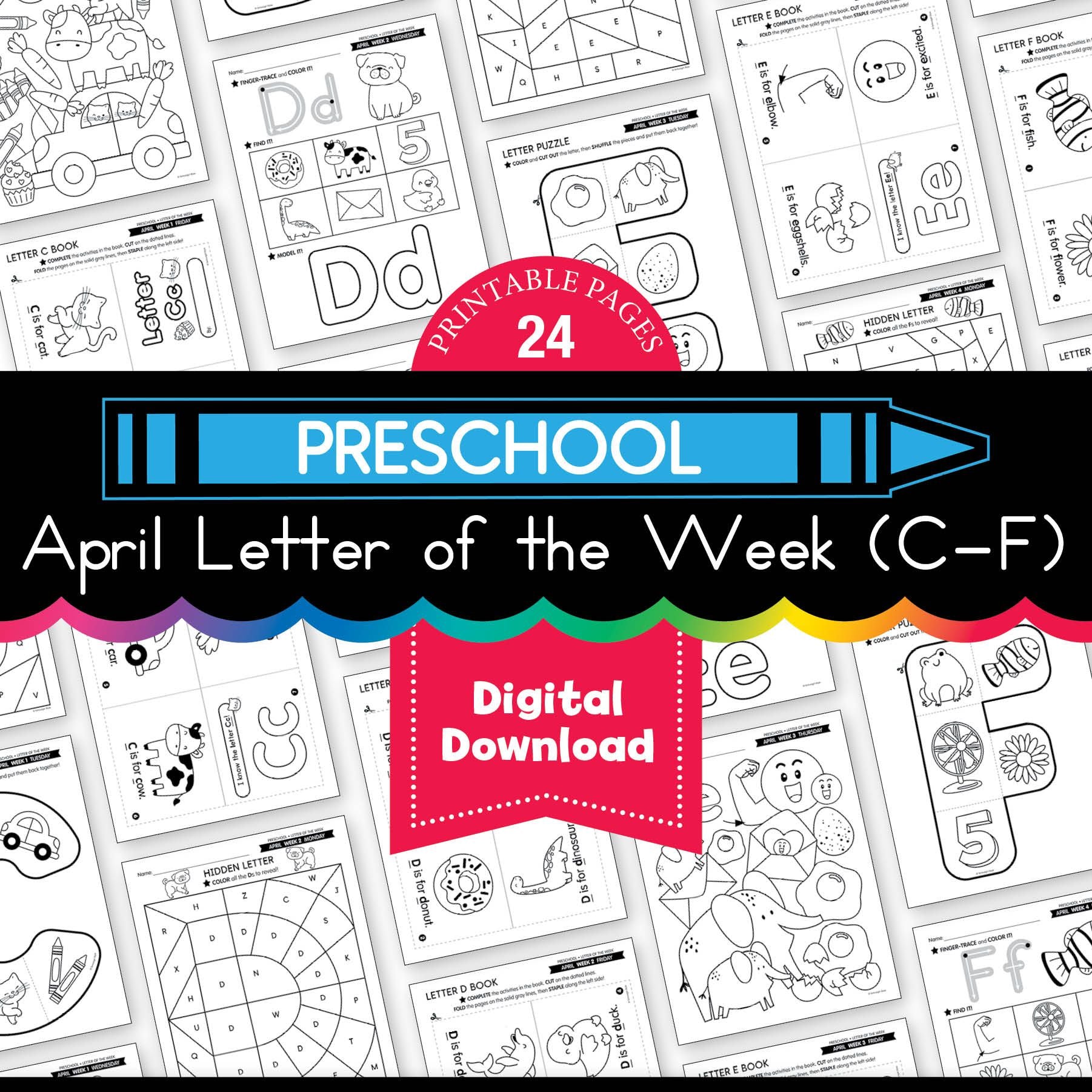 Printable Preschool April Letter of the Week