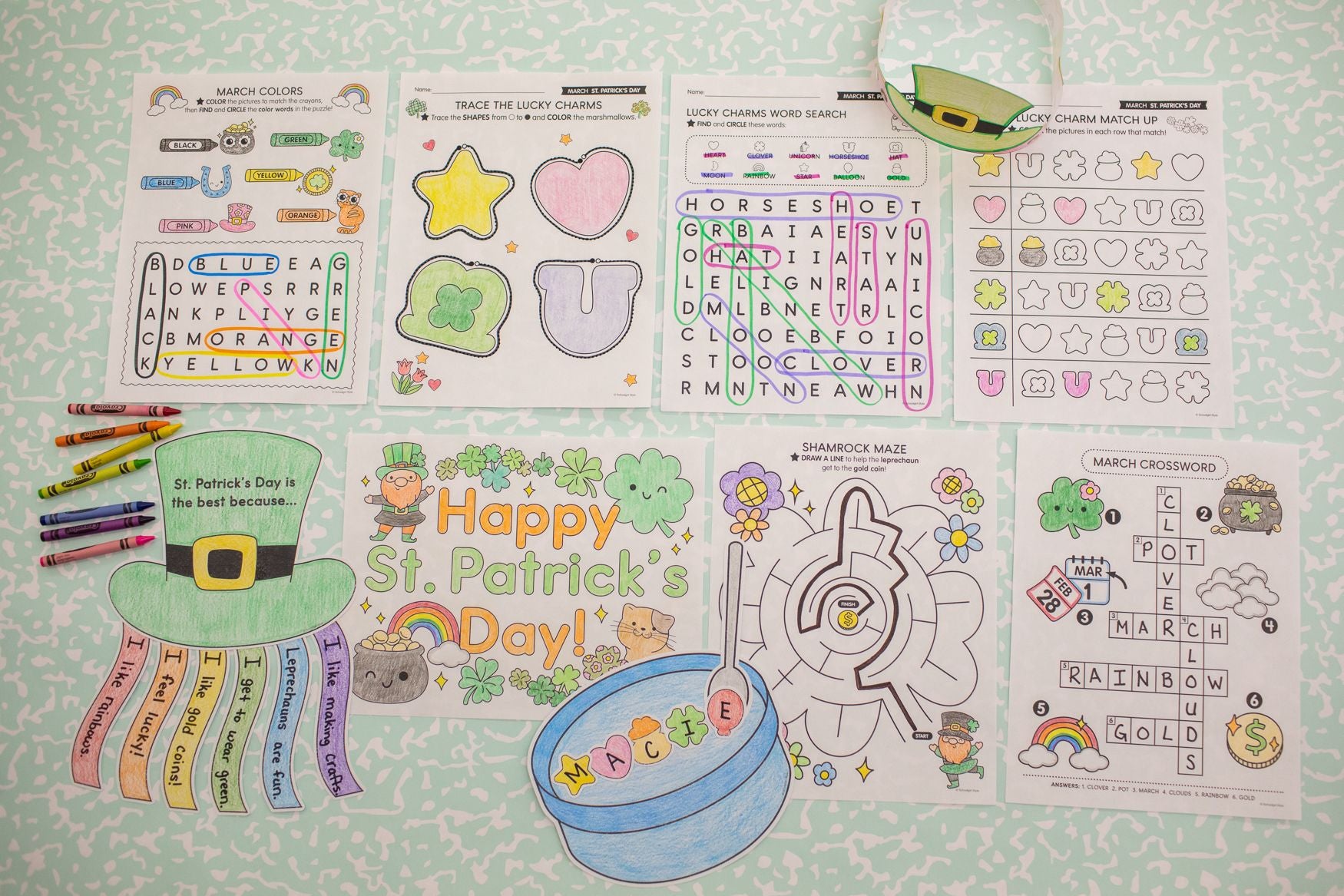 Printable March St. Patrick's Day Activity Pack