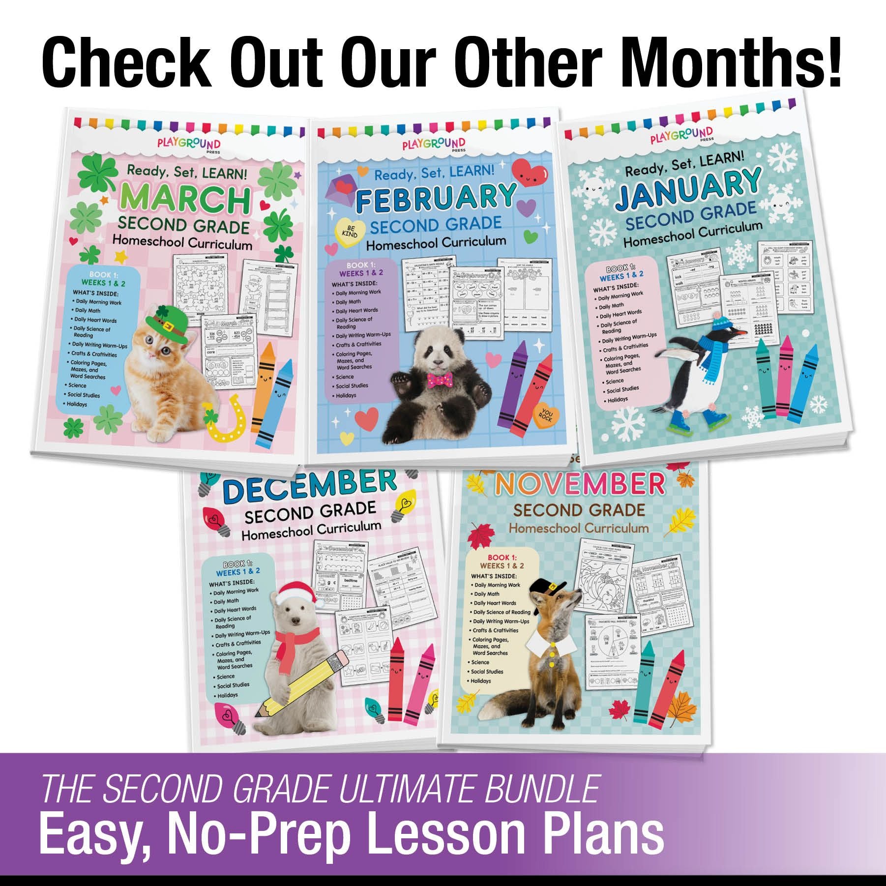 Ultimate Second Grade April Homeschool Curriculum Bundle