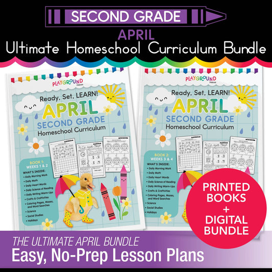Ultimate Second Grade April Homeschool Curriculum Bundle