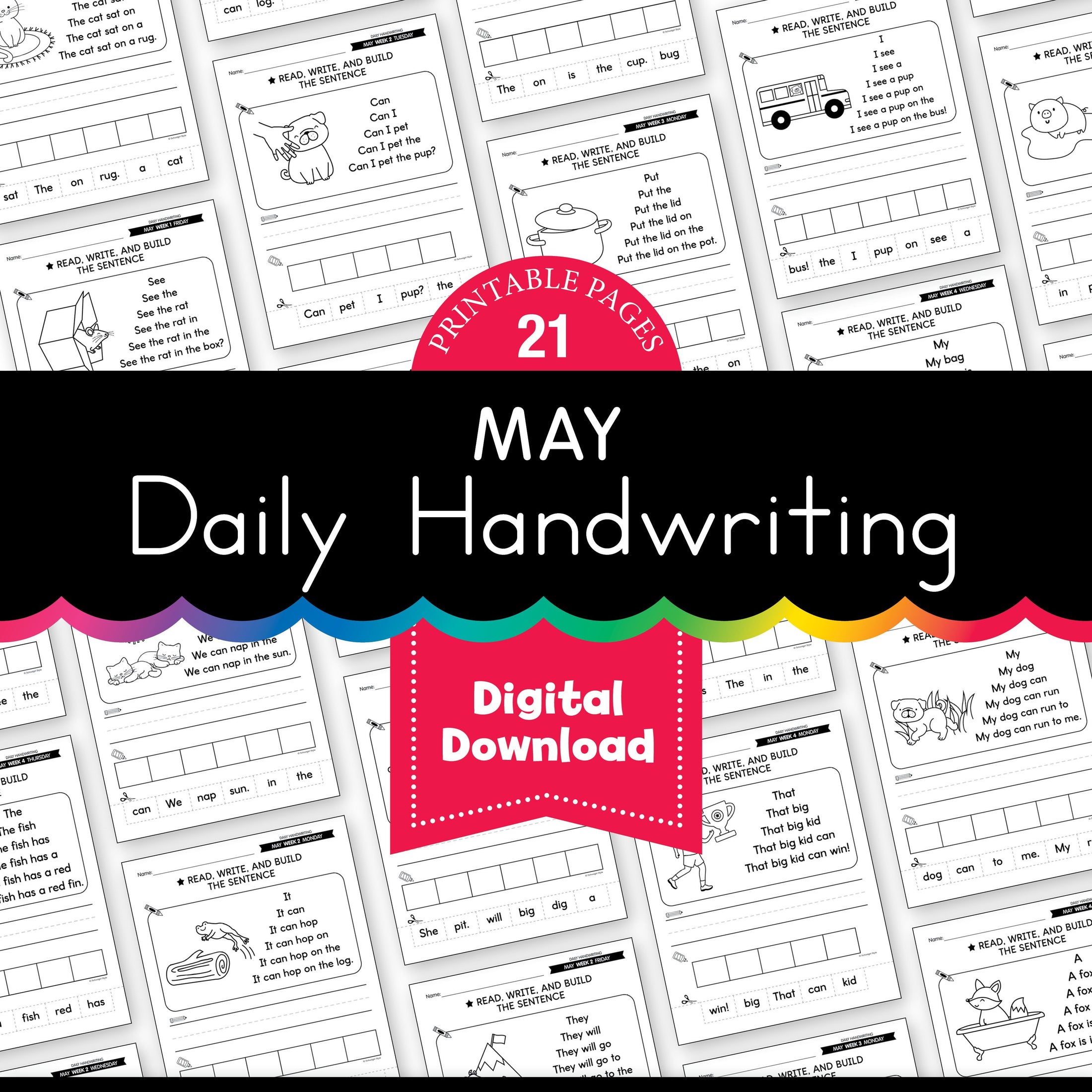 Printable May Daily Handwriting