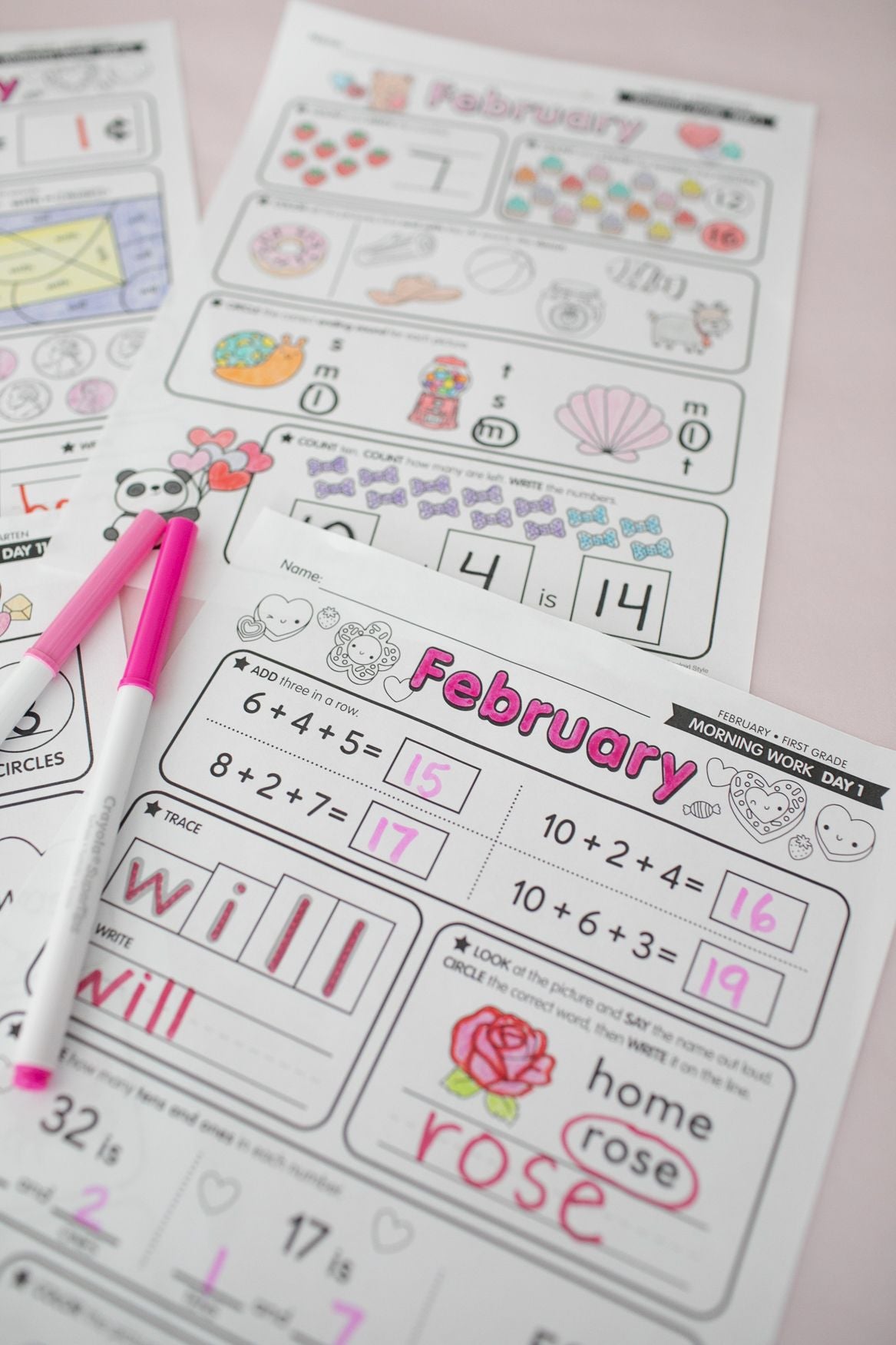 Printable Kindergarten February Daily Morning Work