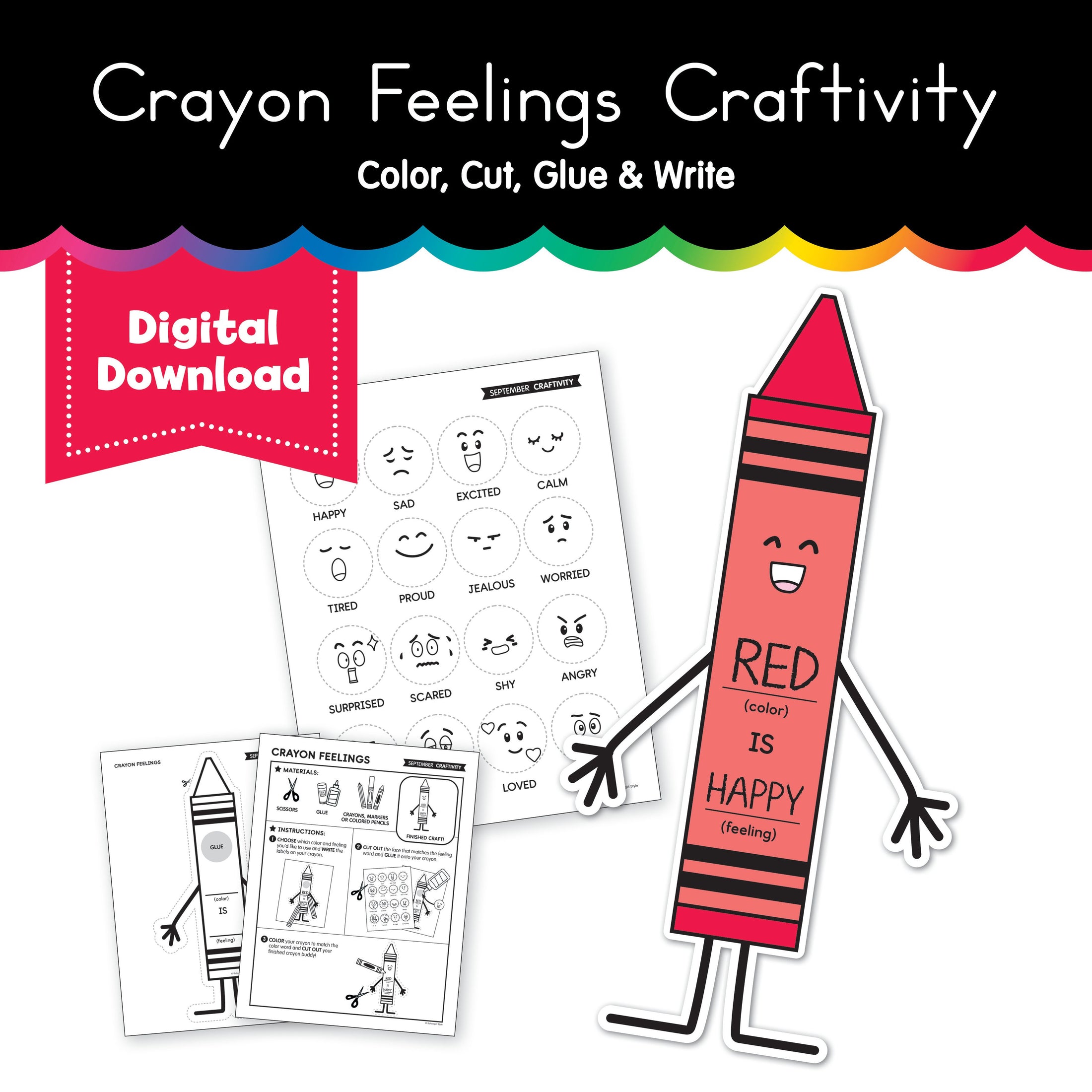 Crayon Feelings Craftivity