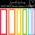 Load image into Gallery viewer, editable rainbow binder spines
