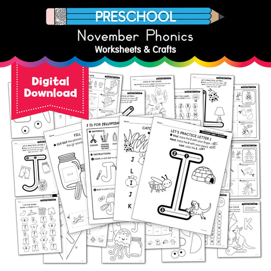 Printable Preschool November Letter of the Week