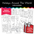 Load image into Gallery viewer, Printable December Holidays Around the World Party Pack
