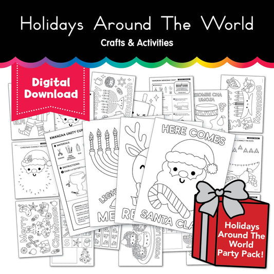 Printable December Holidays Around the World Party Pack