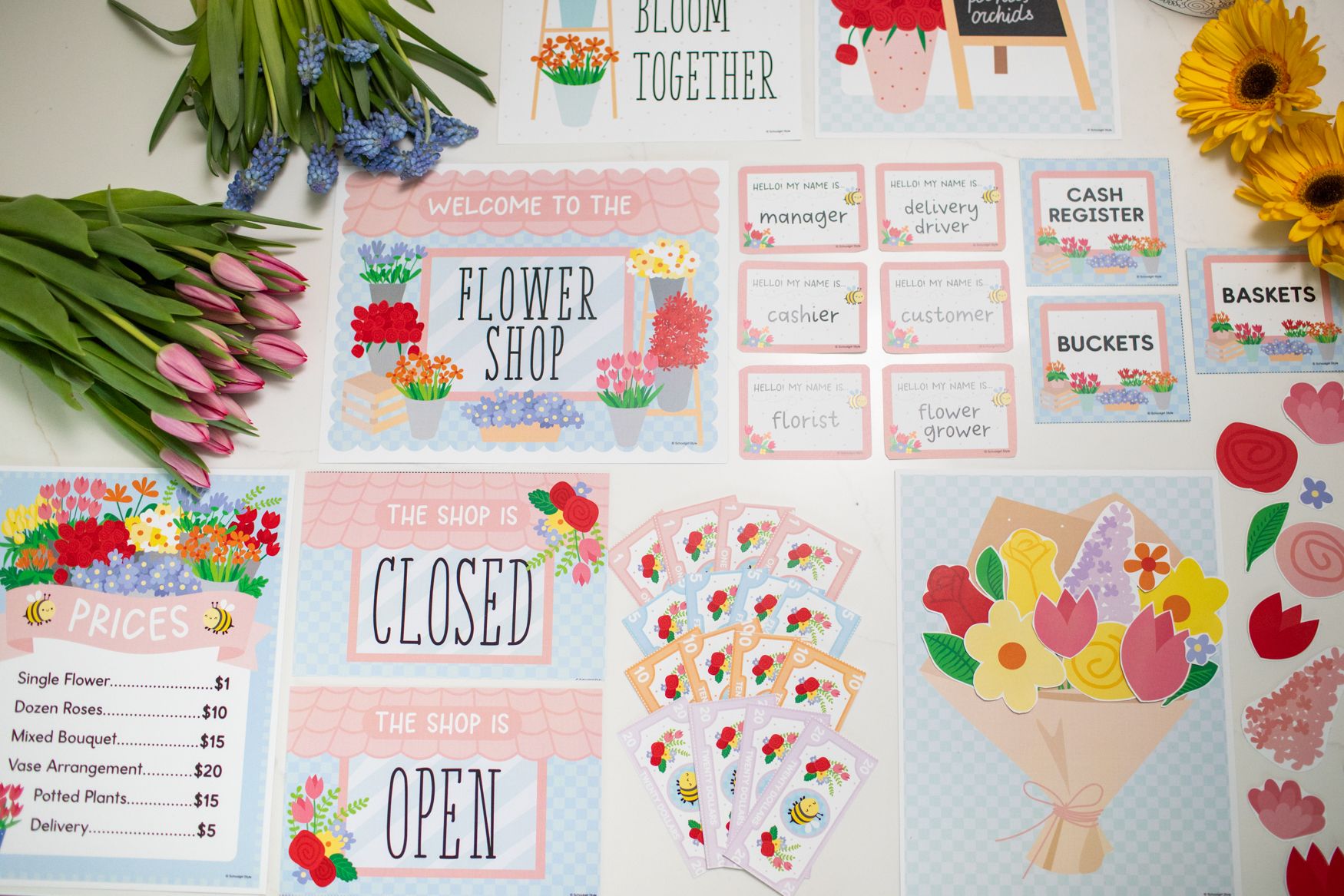 Printable May Dramatic Play Flower Shop