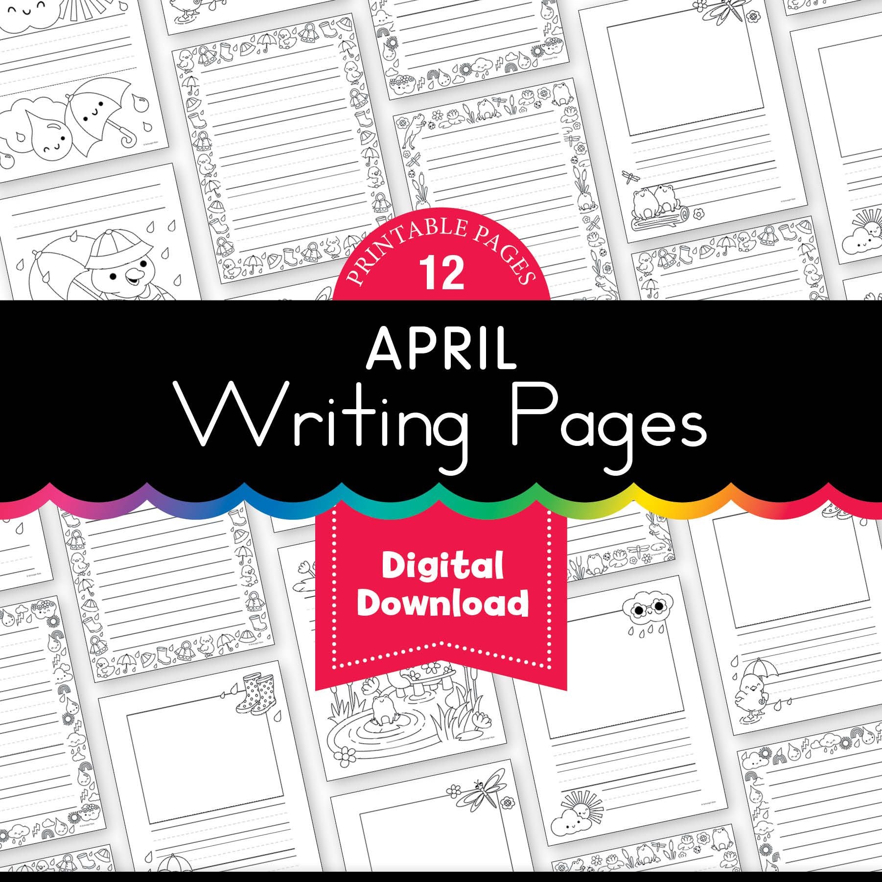 Printable April Writing Pages