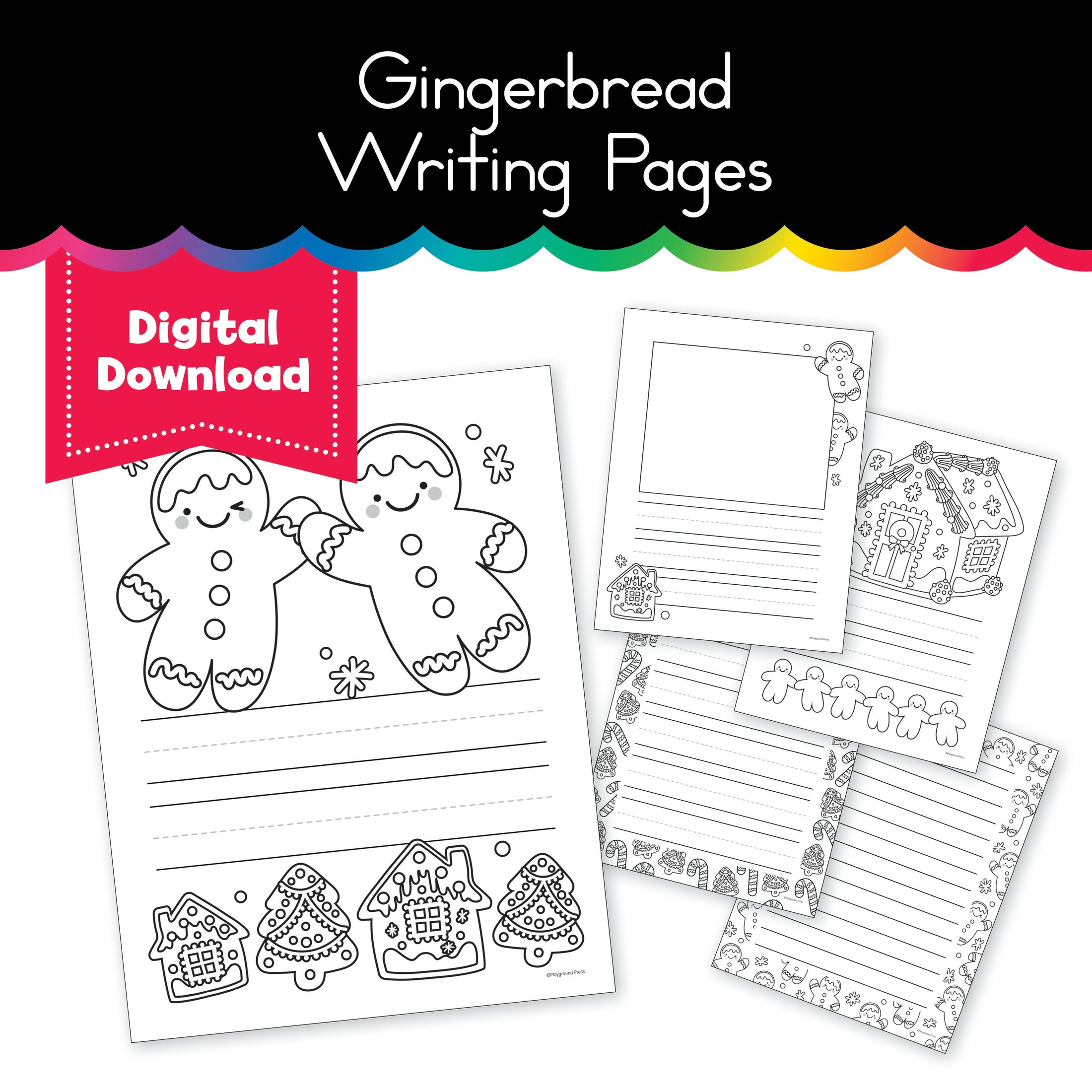 Gingerbread Writing Center Pages