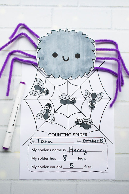 Printable Counting Spider Craftivity