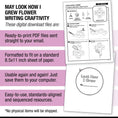 Load image into Gallery viewer, Printable May Look How I Grew Flower Writing Craftivity
