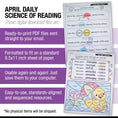 Load image into Gallery viewer, Printable Second Grade April Daily Science of Reading
