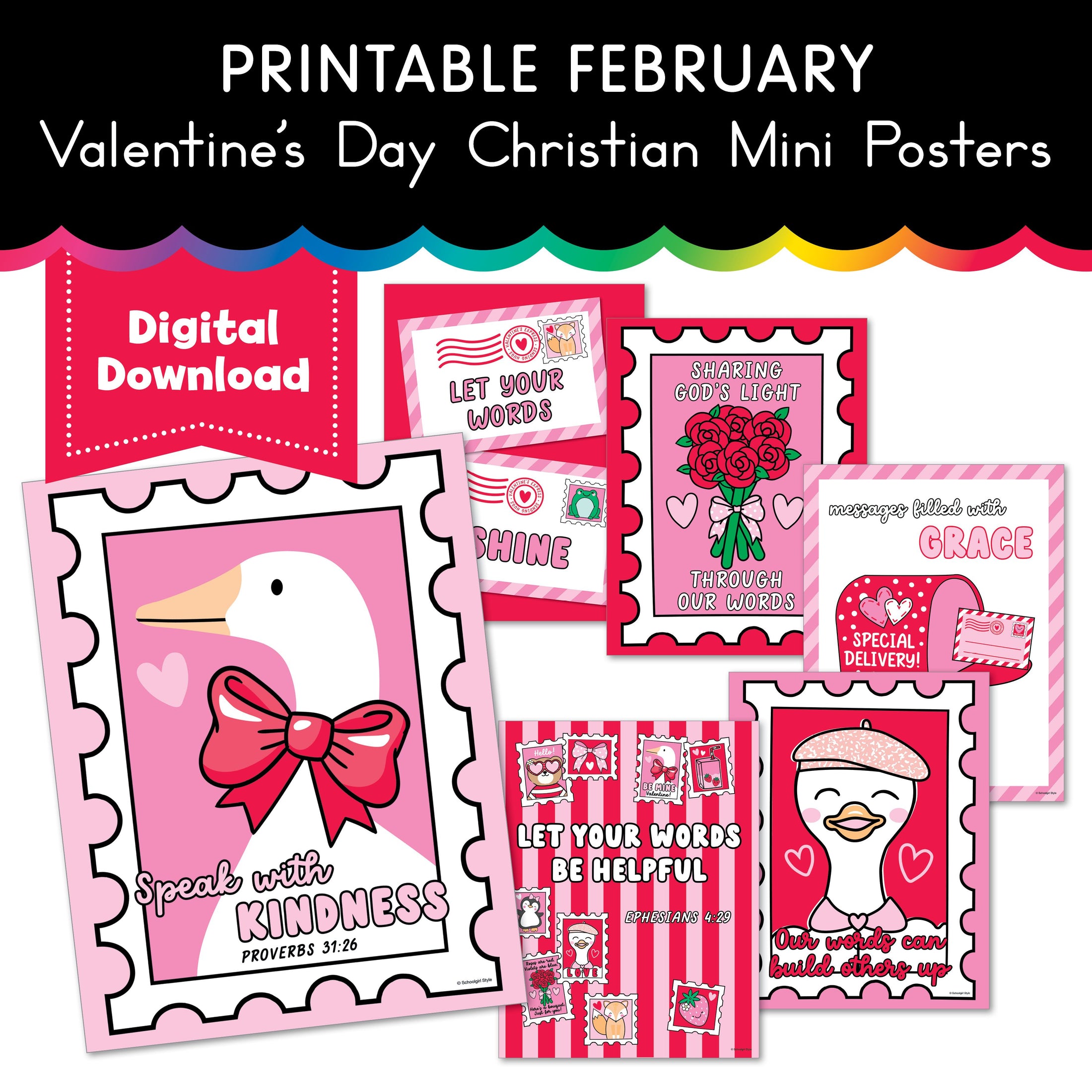 Printable Valentine's Day Christian Mini Posters