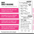 Load image into Gallery viewer, Printable Kindergarten May Daily Reading
