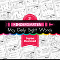 Load image into Gallery viewer, Printable Kindergarten May Daily Sight Words
