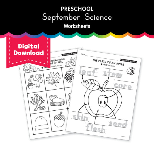 Preschool September Science Worksheets