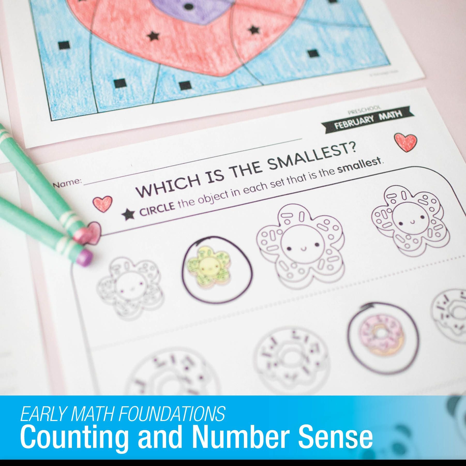 Printable Preschool February Daily Math