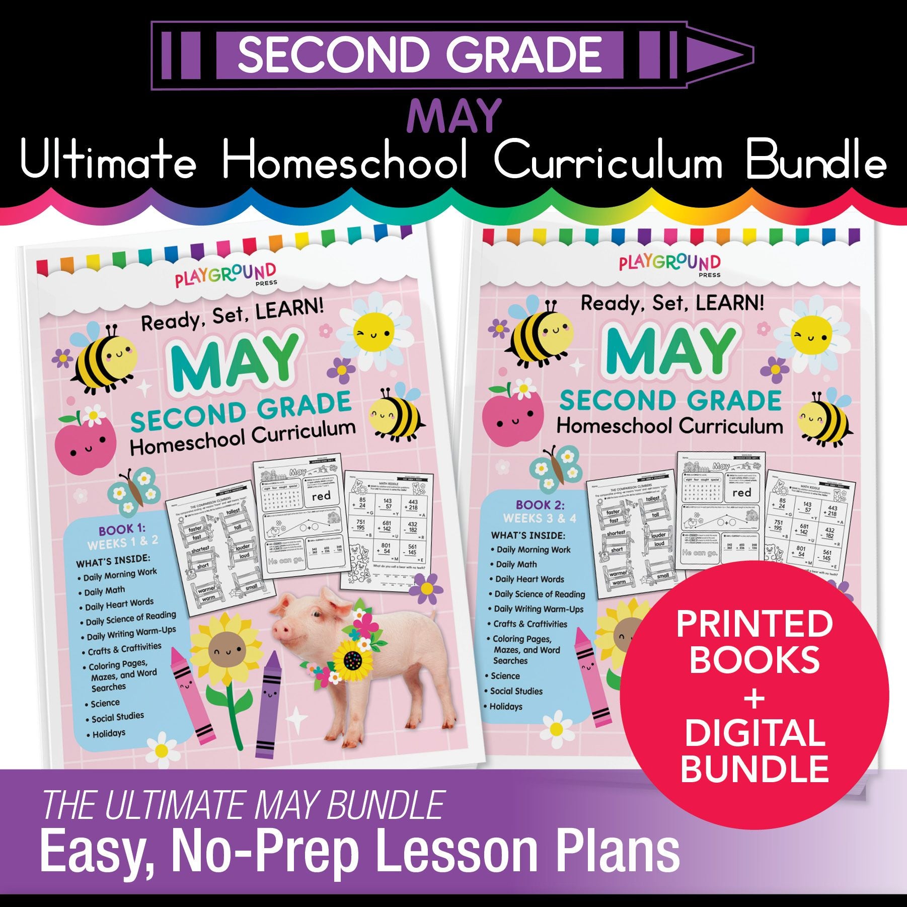 Ultimate Second Grade May Homeschool Curriculum Bundle
