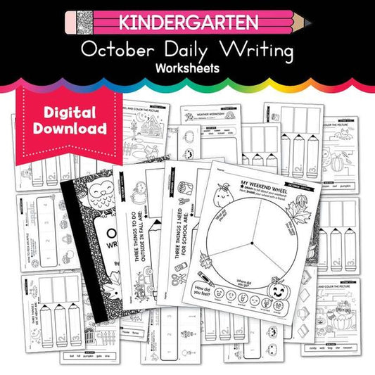 Printable Kindergarten October Daily Writing