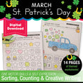 Load image into Gallery viewer, Printable March St. Patrick's Day Activity Pack
