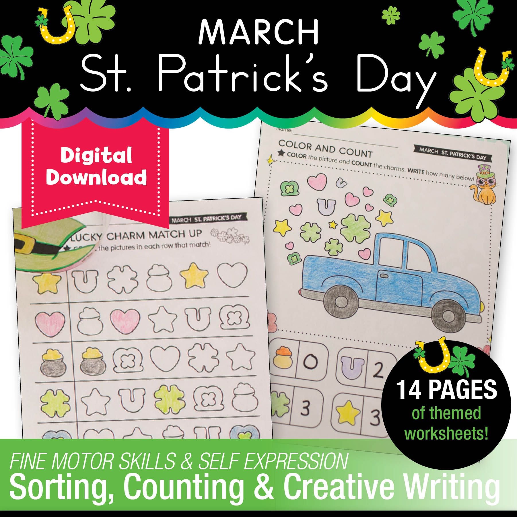Printable March St. Patrick's Day Activity Pack