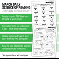 Load image into Gallery viewer, Printable First Grade March Daily Science of Reading
