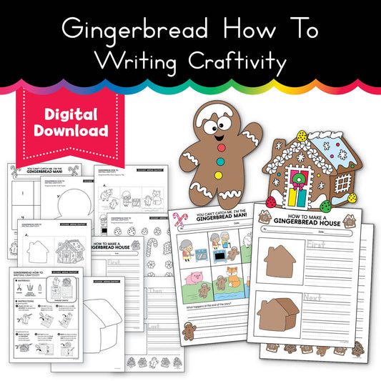 Printable December Gingerbread How To Writing Craftivity