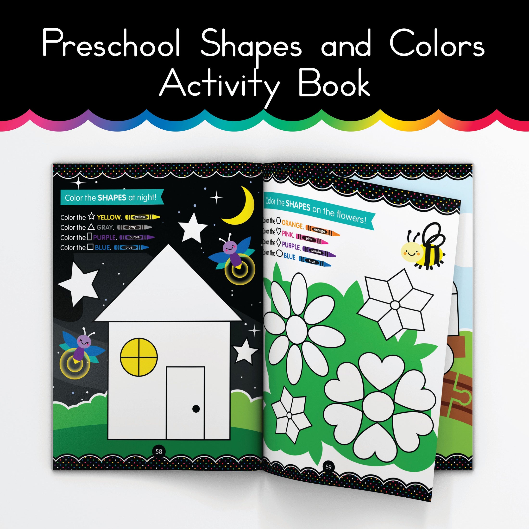 Preschool Shapes and Colors Activity Book