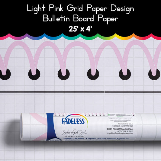 Light Pink Grid Paper Design Bulletin Board Paper