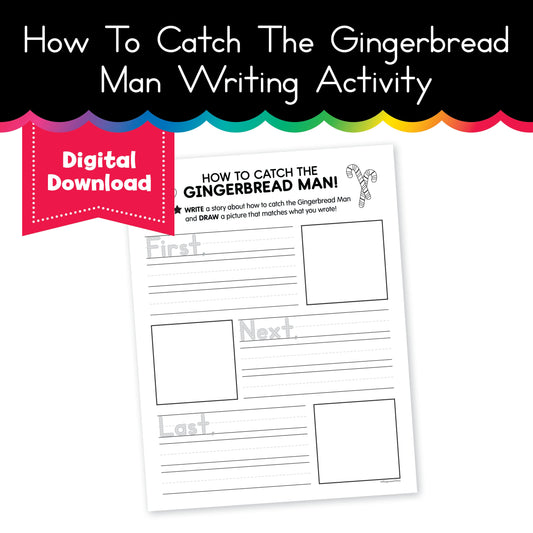 How To Catch The Gingerbread Man Writing Activity