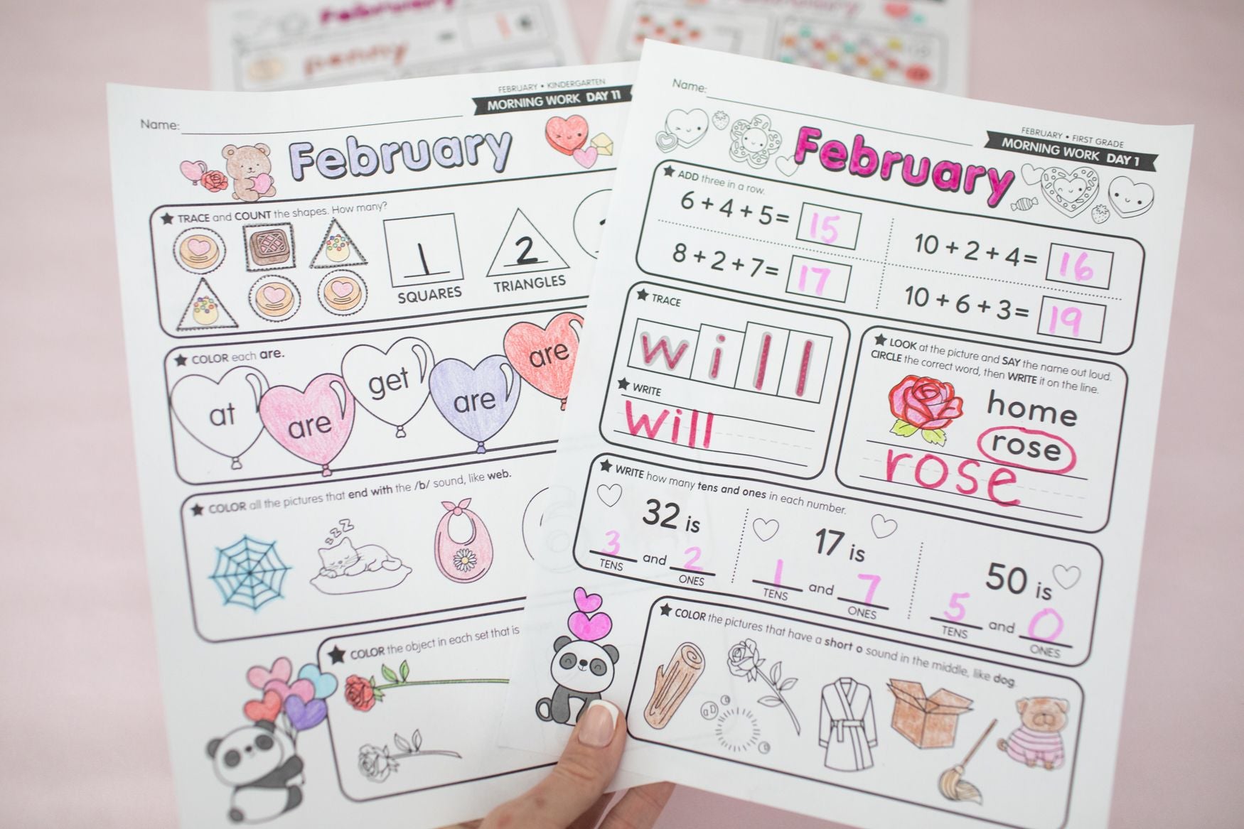 Printable Kindergarten February Daily Morning Work