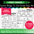 Load image into Gallery viewer, Printable Bridge To Second Grade Daily Mix Digital Summer Workbook
