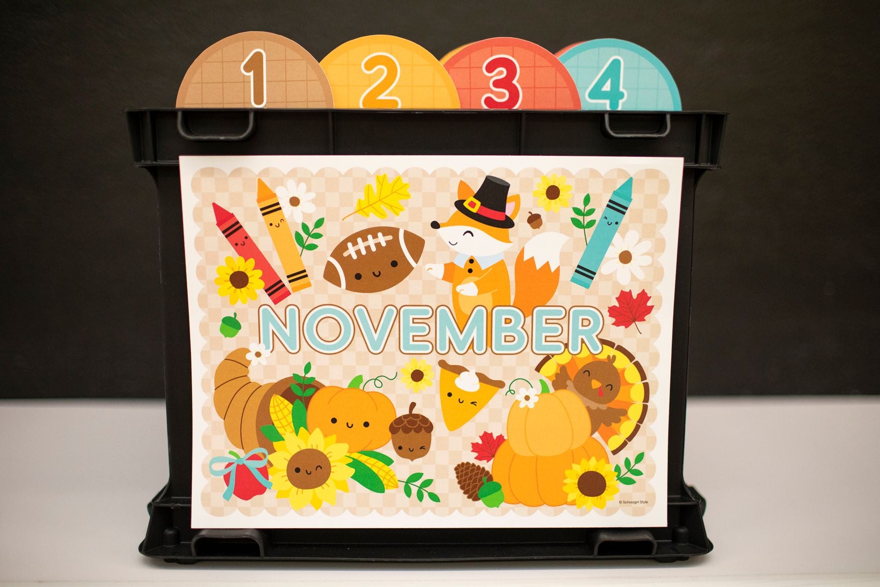 November Bin Organization Labels
