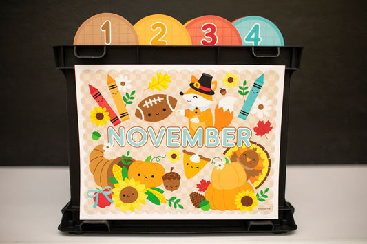 November Bin Organization Labels