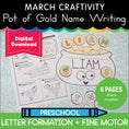 Load image into Gallery viewer, Printable March Pot of Gold Name Writing Craftivity
