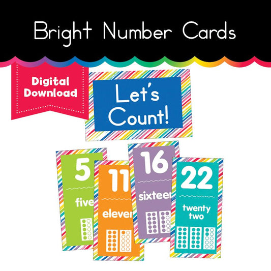 Bright Number Cards