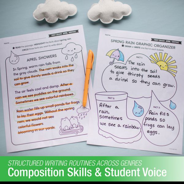 Printable First Grade April Daily Writing