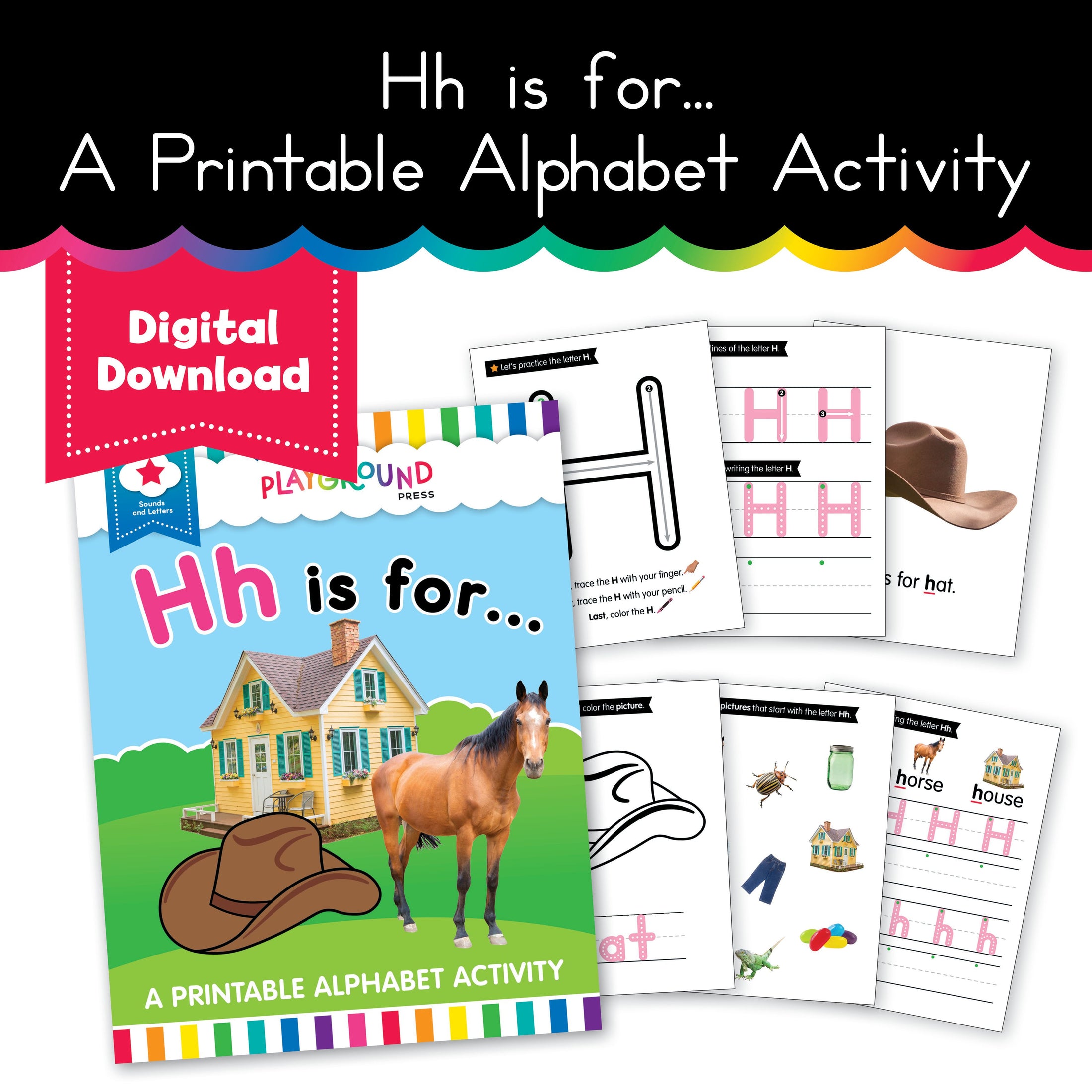 S.T.A.R. Reading: Hh is For... A Printable Alphabet Activity - Book 3